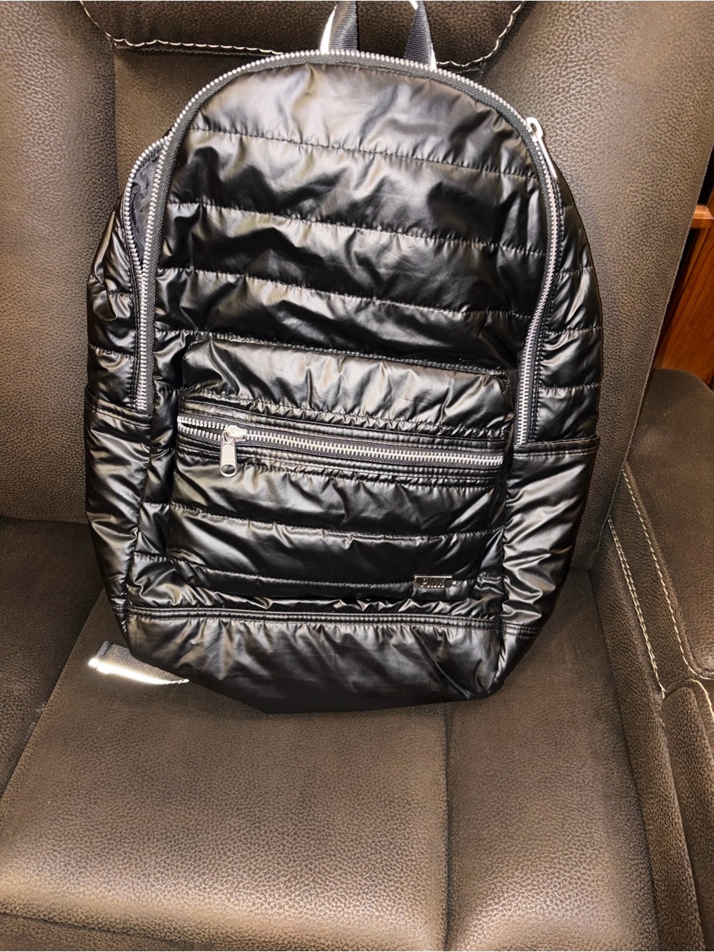 PINK Victoria's Secret Black Quilted Tote